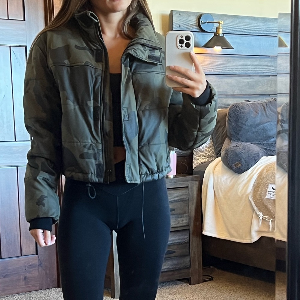 Camo Bomber ZipUp Jacket